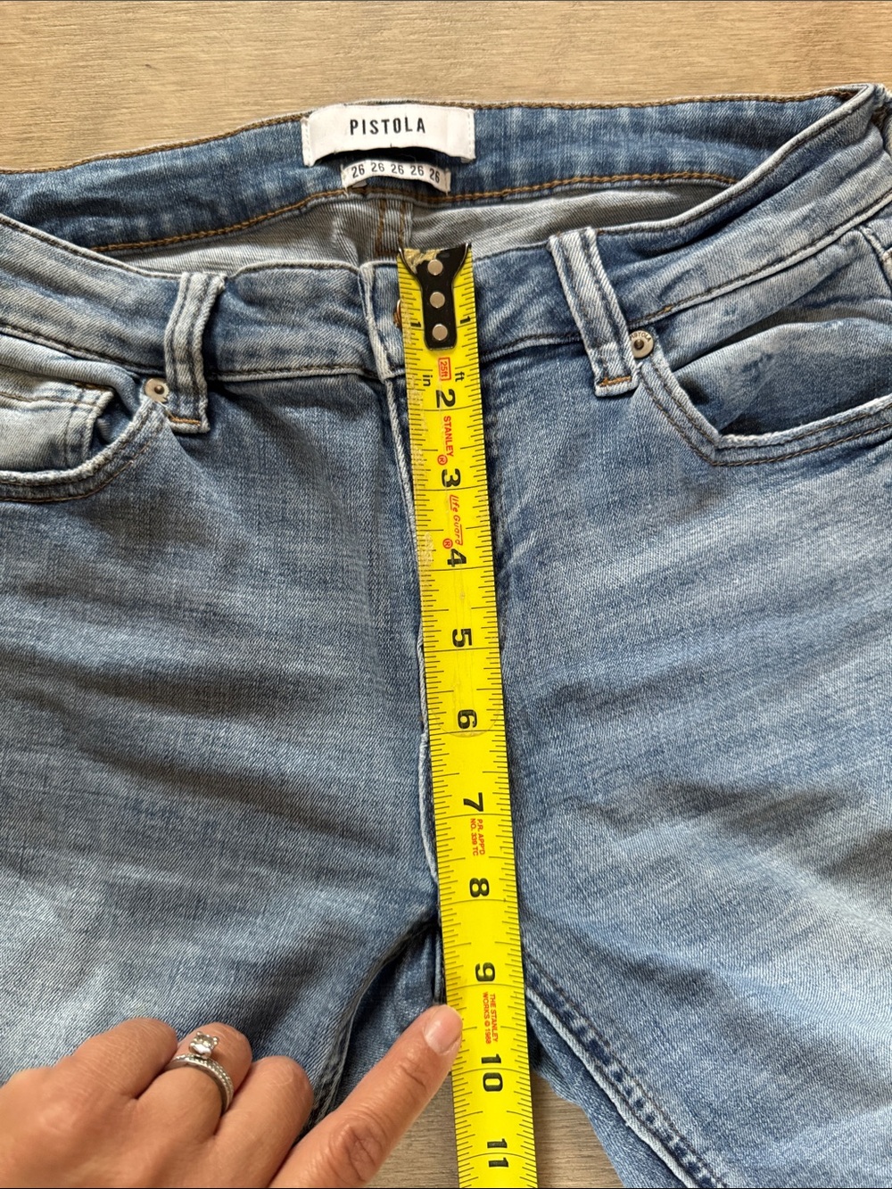 Pistola Raw Hem Skinny Jeans in Light Blue - Picture 7 of 8